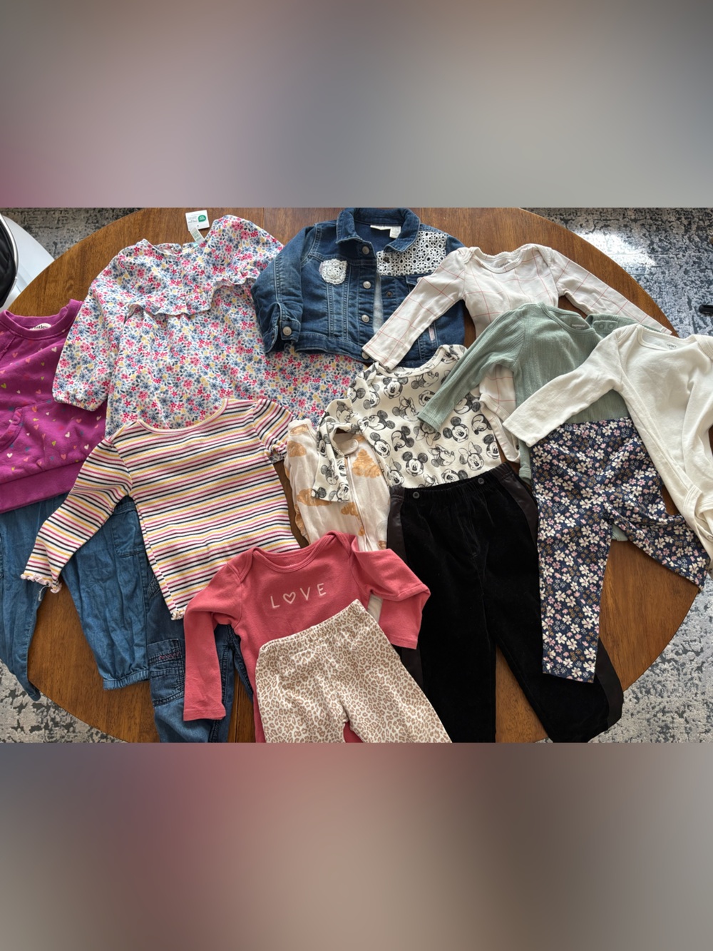 Girls 18 months fall bundle Carters, boutique, Disney etc